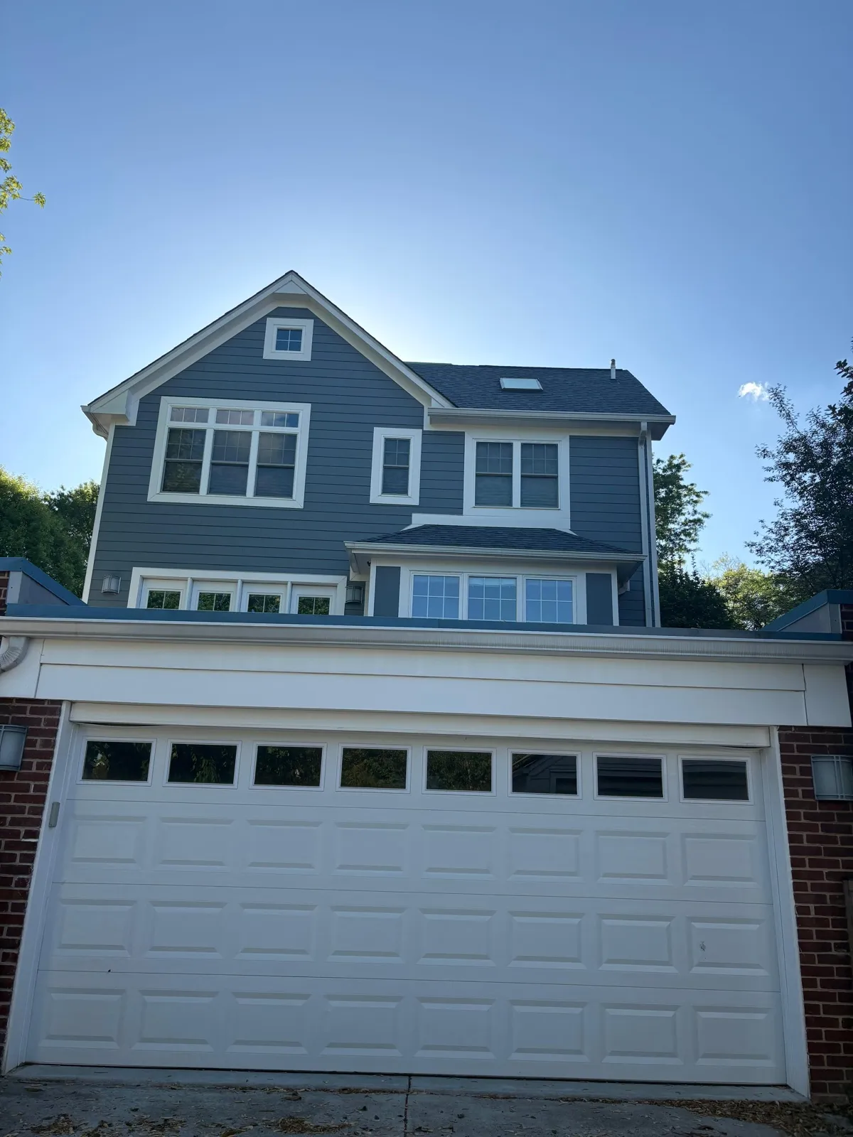 Two-story home with new James Hardie fiber cement siding